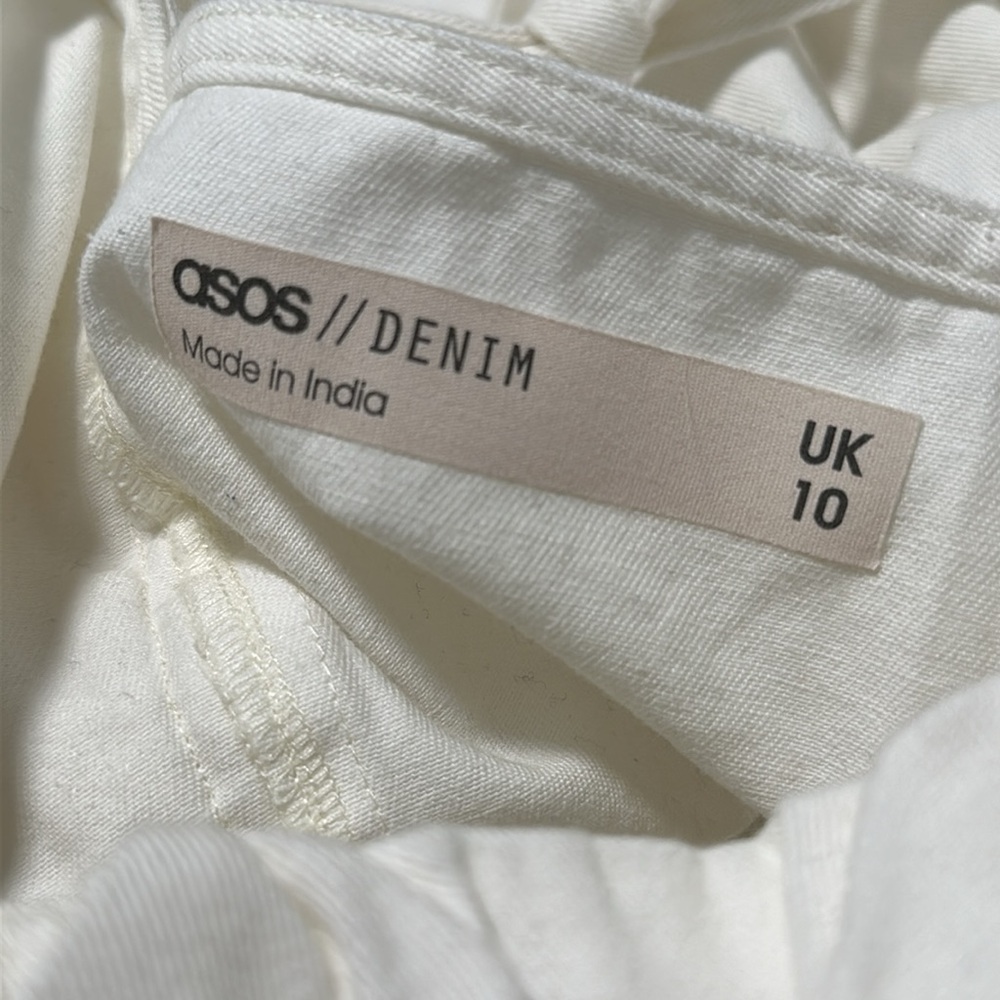 ASOS White Ruffle Detail Mini Dress - Picture 4 of 4